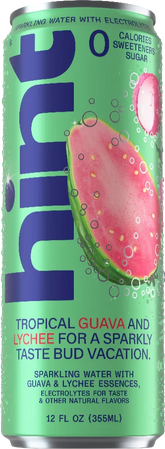 hint sparkling with electrolytes - guava lychee