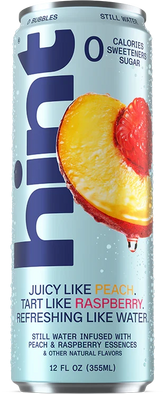 hint® Peach Raspberry water - 12 pack 12oz still cans