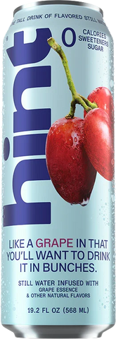hint® Grape water - 12 pack 19.2oz still cans