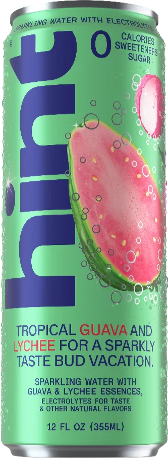 hint sparkling with electrolytes - guava lychee