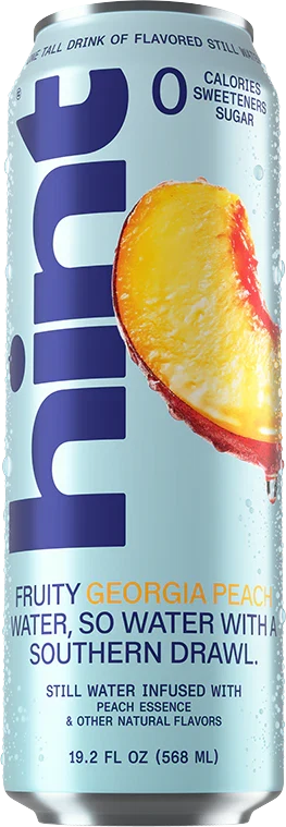 hint® Georgia Peach water - 12 pack 19.2oz still cans