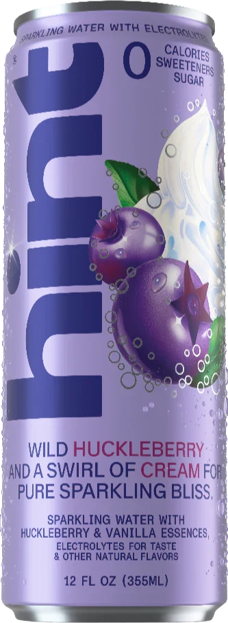 hint sparkling with electrolytes - huckleberry & cream